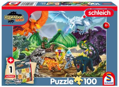 Puzzle 100 Schleich Eldrador Bitwa o super kryształ + figurka 113350. Wydawca: Schmidt Spiele Puzzle. SmakLiter.pl Opakowanie Puzzle 100 Schleich Eldrador Bitwa o super kryształ + figurka 113350