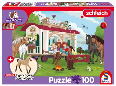 Opakowanie Puzzle 100 Schleich Klub jeździecki + figurka