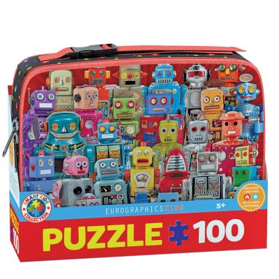 Puzzle 100 z lunch box  Robots 9100-5827. Wydawca: Eurographics. SmakLiter.pl Opakowanie Puzzle 100 z lunch box  Robots 9100-5827