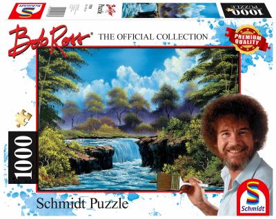 Opakowanie Puzzle 1000 Bob Ross, Wodospad w dolinie