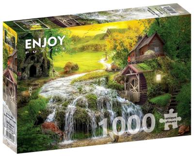 Opakowanie Puzzle 1000 Chatka z młynem wodnym