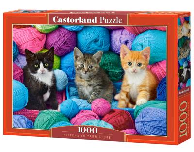 Puzzle 1000 el.  C-104796-2 Kittens in Yarn Store. Wydawca: Castorland. SmakLiter.pl Opakowanie Puzzle 1000 el.  C-104796-2 Kittens in Yarn Store