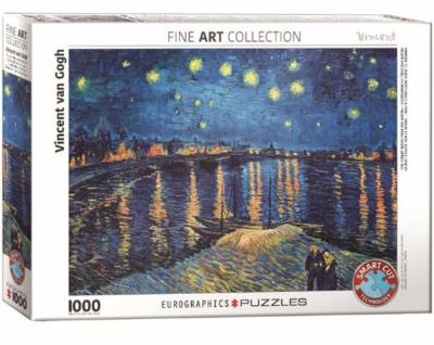 Opakowanie Puzzle 1000 Gwiaździsta noc nad Ronem, van Gogh