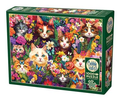Opakowanie Puzzle 1000 Koty wśród kwiatów G3