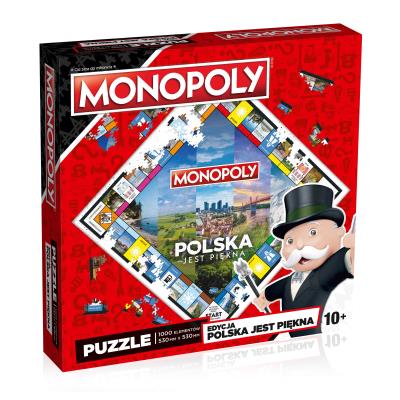 Opakowanie Puzzle 1000 Monopoly Board Polska jest piękna