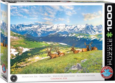 Puzzle 1000 Mountain Elks 6000-5705. Wydawca: Eurographics. SmakLiter.pl Opakowanie Puzzle 1000 Mountain Elks 6000-5705