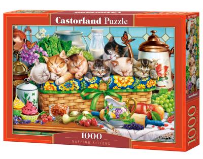Puzzle 1000 Napping Kittens CASTOR. Wydawca: Castorland. SmakLiter.pl Opakowanie Puzzle 1000 Napping Kittens CASTOR
