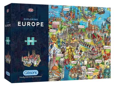 Opakowanie Puzzle 1000 Odkrywanie Europy
