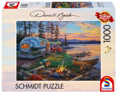 Opakowanie Puzzle 1000 PQ Ognisko nad jeziorem Darrel Bush 112721