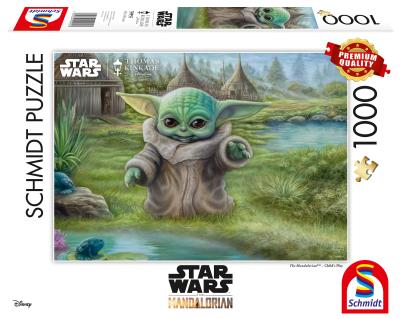 Opakowanie Puzzle 1000 PQ Star Wars The Mandalorian Baby Yoda T. Kinkade 110805