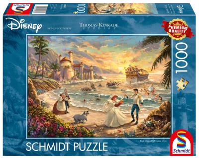 Opakowanie Puzzle 1000 PQ T. Kinkade Mała Syrenka Święto miłości Disney 112731