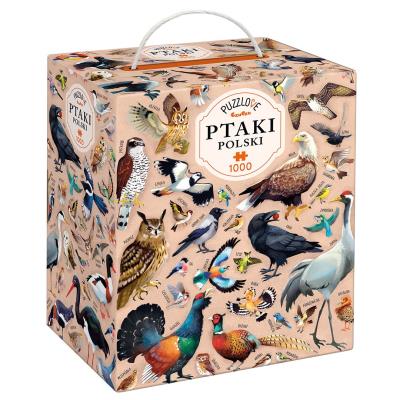 Okładka książki Puzzle 1000 Puzzlove Ptaki Polski CzuCzu