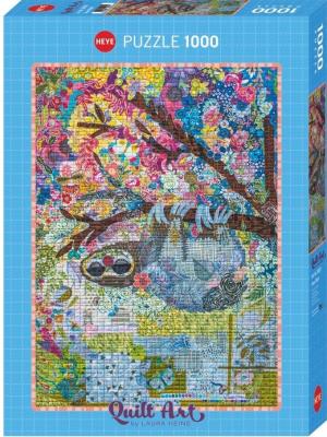 Puzzle 1000 Quilt Art - Leniwiec. Wydawca: Heye. SmakLiter.pl Opakowanie Puzzle 1000 Quilt Art - Leniwiec