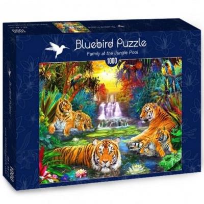 Opakowanie Puzzle 1000 Rodzinka tygrysów w dżungli
