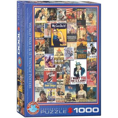 Opakowanie Puzzle 1000 Stare plakaty I i II Wojna Światowa