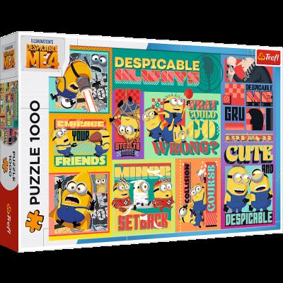 Opakowanie Puzzle 1000 Szalone przygody Minionków TREFL