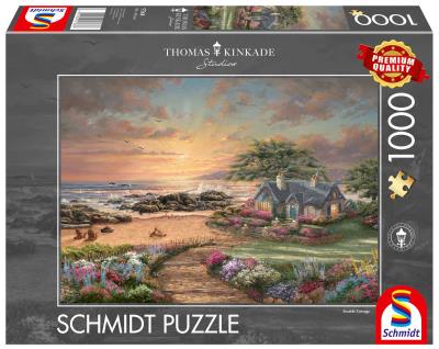 Opakowanie Puzzle 1000 Thomas Kinkade, Dom nad morzem