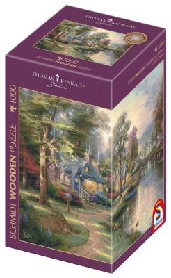 Opakowanie Puzzle 1000 Thomas Kinkade Miasteczko nad rzeką