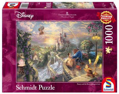 Opakowanie Puzzle 1000 Thomas Kinkade Piękna i Bestia