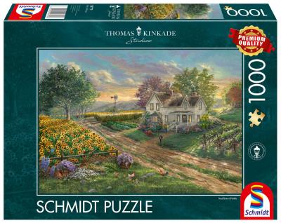 Opakowanie Puzzle 1000 Thomas Kinkade Pole słoneczników