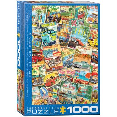 Opakowanie Puzzle 1000 Vintage Travel Collage 6000-5628