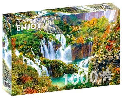 Opakowanie Puzzle 1000 Wodospady Plitwickie/Chorwacja