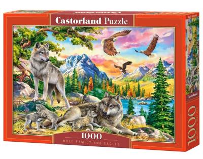 Puzzle 1000 Wolf Family and Eagles CASTOR. Wydawca: Castorland. SmakLiter.pl Opakowanie Puzzle 1000 Wolf Family and Eagles CASTOR