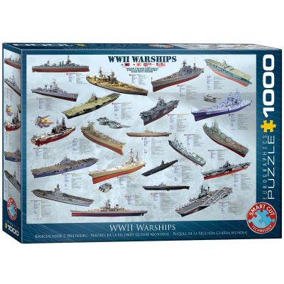 Puzzle 1000 WW II Warships 6000-0133. Wydawca: Eurographics. SmakLiter.pl Opakowanie Puzzle 1000 WW II Warships 6000-0133