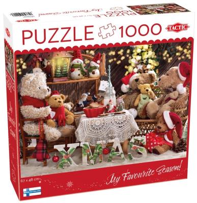 Opakowanie Puzzle 1000 XMAS Teddy Bear Family