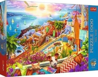 Opakowanie Puzzle 1000 Z wizytą na Santorini TREFL