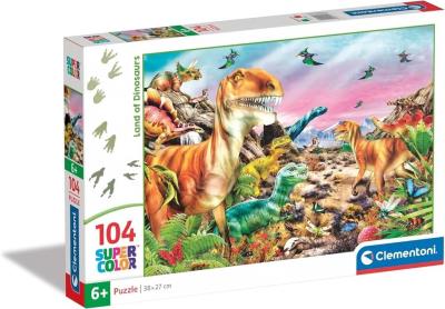 Opakowanie Puzzle 104 Super Kolor Land of Dinosaurs