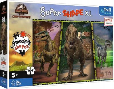 Opakowanie Puzzle 104 XL Kolorowe dinozaury TREFL