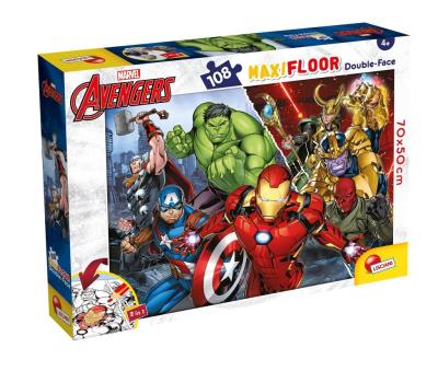 Puzzle 108 podłogowe Avengers. Wydawca: Dante. SmakLiter.pl Opakowanie Puzzle 108 podłogowe Avengers
