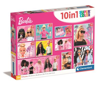 Opakowanie Puzzle 10w1 Super Kolor Barbie