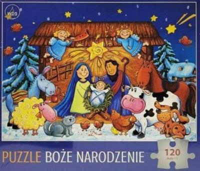 Puzzle 120 - Boże Narodzenie. Wydawca: Wydawnictwo Diecezjalne i Drukarnia w Sandomierzu. SmakLiter.pl Opakowanie Puzzle 120 - Boże Narodzenie