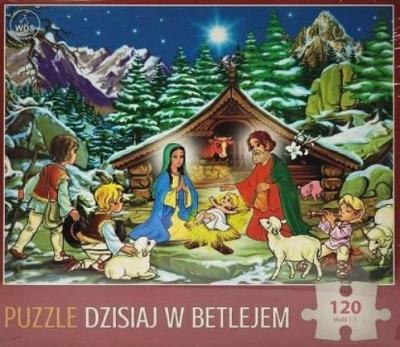 Puzzle 120 - Dzisiaj w Betlejem. Wydawca: Wydawnictwo Diecezjalne i Drukarnia w Sandomierzu. SmakLiter.pl Opakowanie Puzzle 120 - Dzisiaj w Betlejem