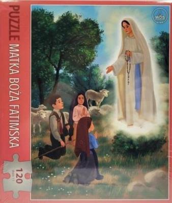 Puzzle 120 - Matka Boża Fatimska. Wydawca: Wydawnictwo Diecezjalne i Drukarnia w Sandomierzu. SmakLiter.pl Opakowanie Puzzle 120 - Matka Boża Fatimska