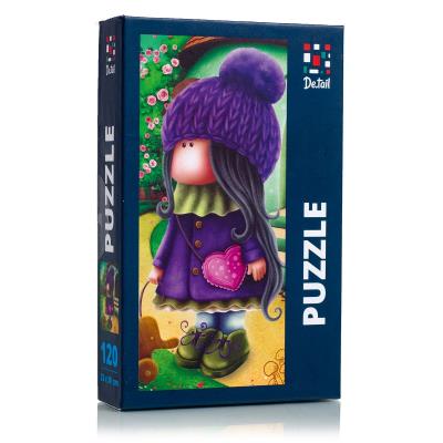 Puzzle 120 Urocza laleczka ze słonikiem DT100-04. Wydawca: De.tail. SmakLiter.pl Opakowanie Puzzle 120 Urocza laleczka ze słonikiem DT100-04