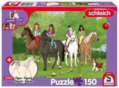 Puzzle 150 Schleich Klub jeździecki + figurka. Wydawca: Schmidt. SmakLiter.pl Opakowanie Puzzle 150 Schleich Klub jeździecki + figurka