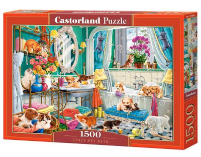 Opakowanie Puzzle 1500 Crazy Pet Bath CASTOR