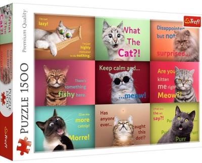 Opakowanie Puzzle 1500 Zabawne kocie portrety TREFL