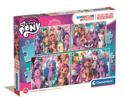 Opakowanie Puzzle 20+60+100+180 Super Kolor My Little Pony