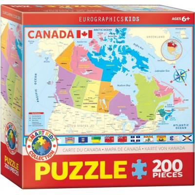 Opakowanie Puzzle 200 EG-Map of Canada for Kids 6200-0797
