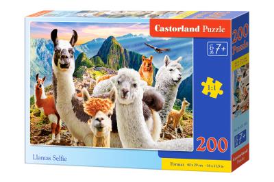 Opakowanie Puzzle 200 Llamas Selfie CASTOR