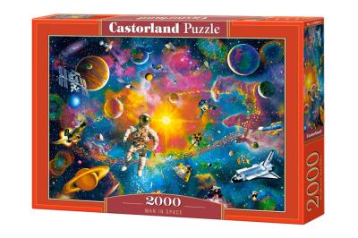 Puzzle 2000 Man in Space CASTOR. Wydawca: Castorland. SmakLiter.pl Opakowanie Puzzle 2000 Man in Space CASTOR