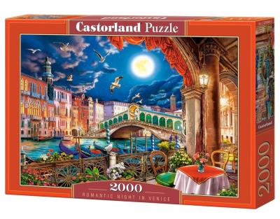 Puzzle 2000 Romantic Night in Venice. Wydawca: Castorland. SmakLiter.pl Opakowanie Puzzle 2000 Romantic Night in Venice