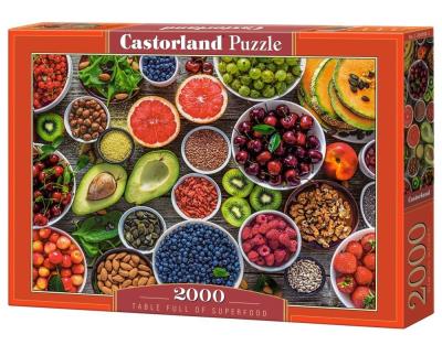 Puzzle 2000 Table Full of Superfood. Wydawca: Castorland. SmakLiter.pl Opakowanie Puzzle 2000 Table Full of Superfood