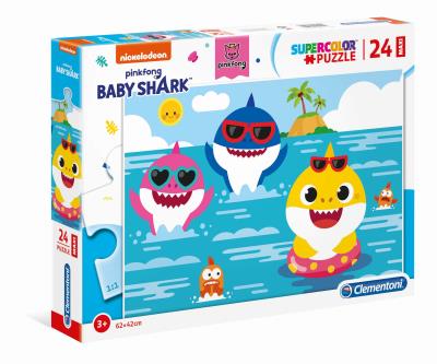 Puzzle 24 Super Kolor Baby Shark. Wydawca: Clementoni. SmakLiter.pl Opakowanie Puzzle 24 Super Kolor Baby Shark