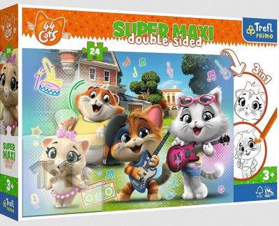 Opakowanie Puzzle 24 Super Maxi Radosne koty TREFL