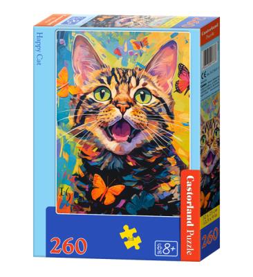 Puzzle 260 Happy Cat CASTOR. Wydawca: Castorland. SmakLiter.pl Opakowanie Puzzle 260 Happy Cat CASTOR